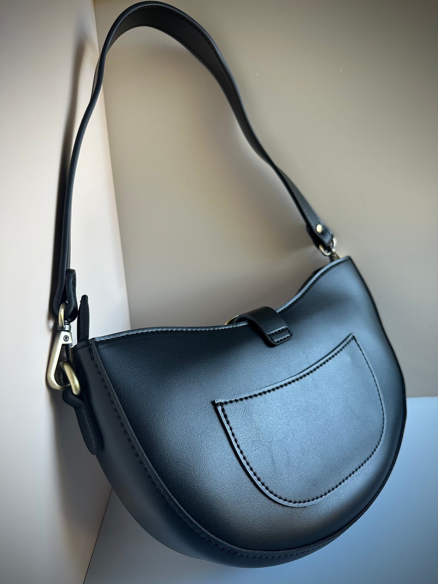 Plumeria Crescent Saddle Bag