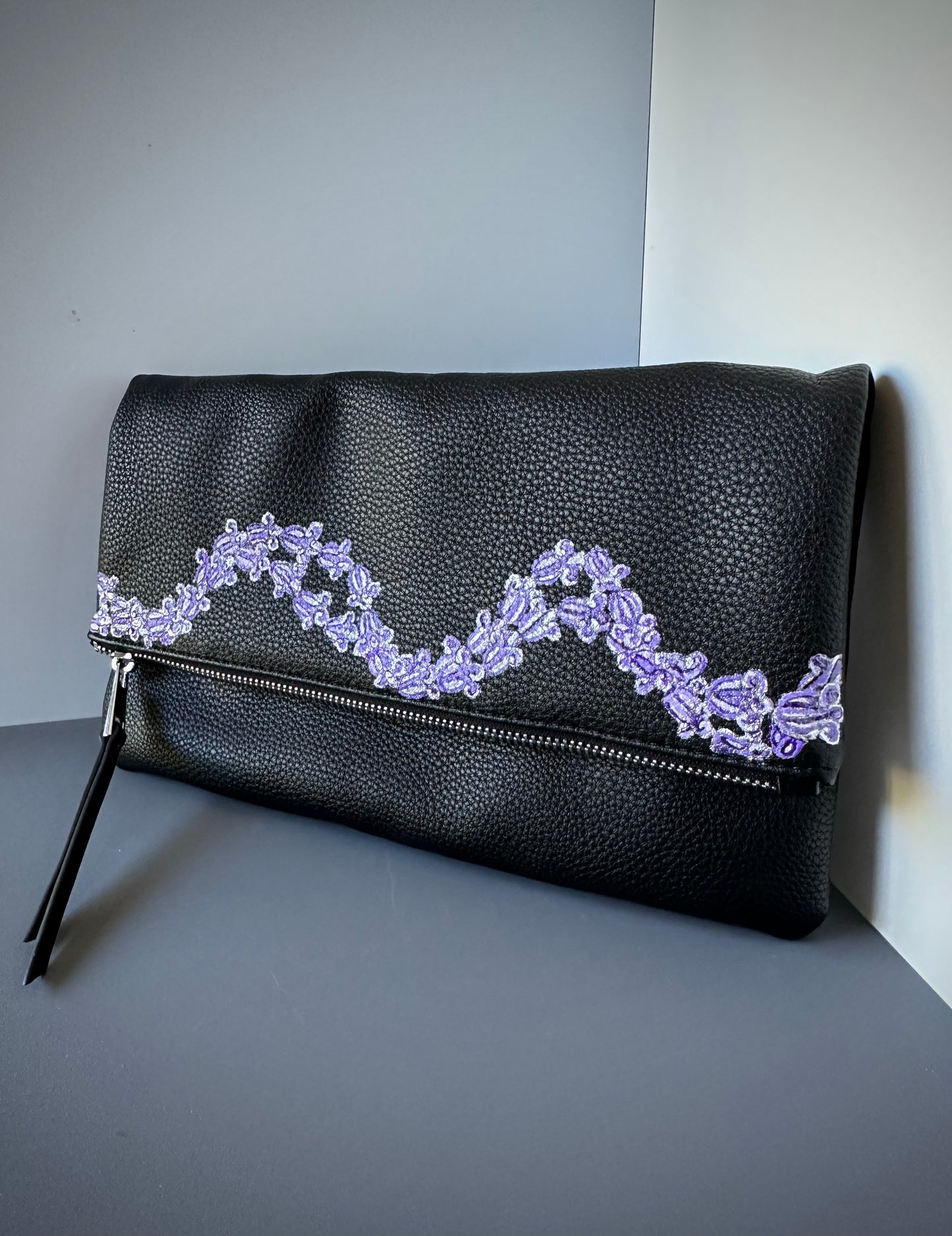 Crown Flower Fold-over Clutch