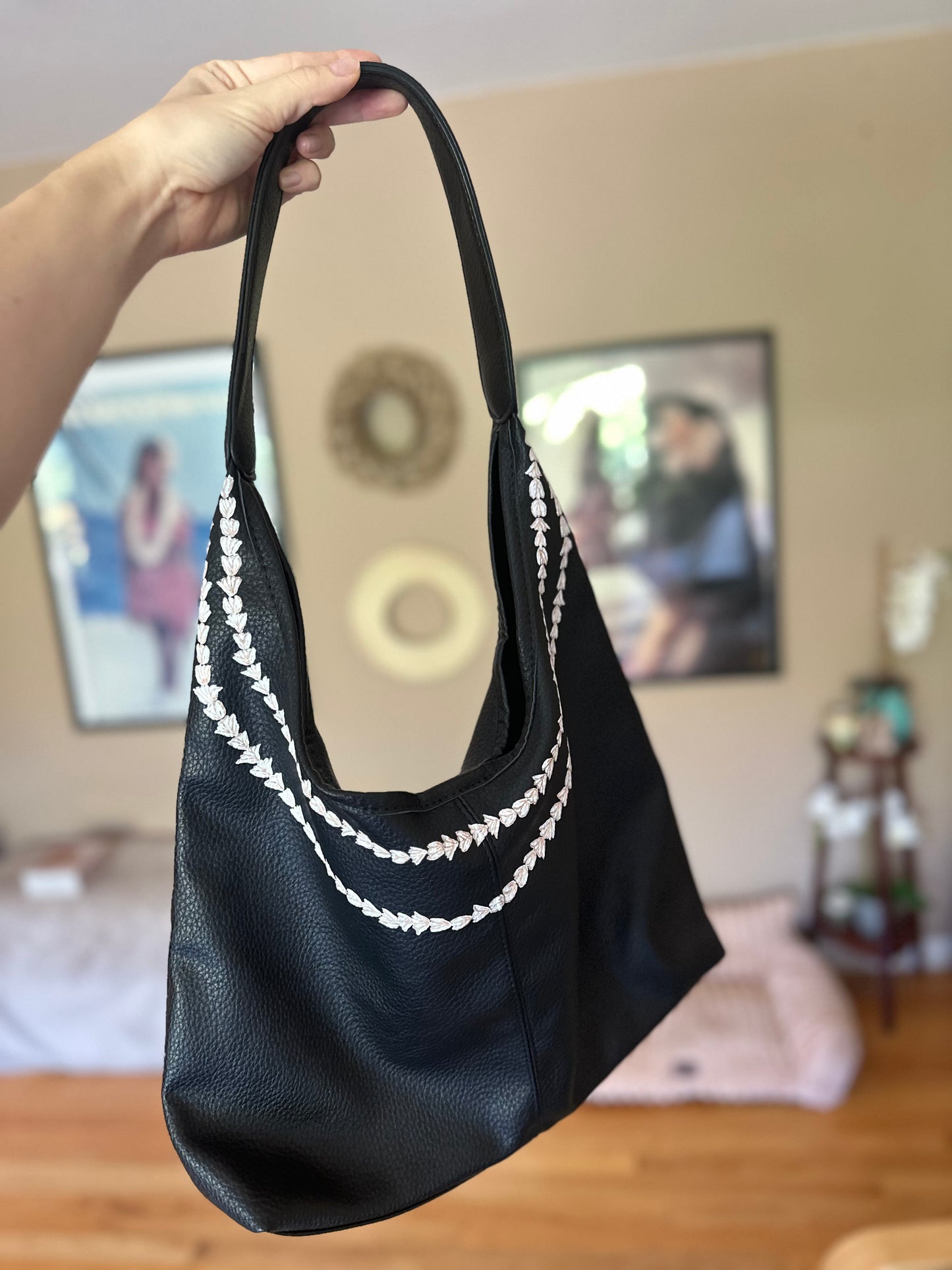 Pikake Slouchy Shoulder Bag & Matching Pouch