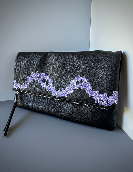 Crown Flower Fold-over Clutch